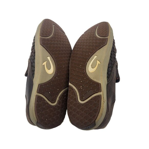 Olukai Lae'ahi Lauhala Brown Leather Slip-On Loafer Shoes 10486 Men’s Size 10 US - Picture 10 of 11